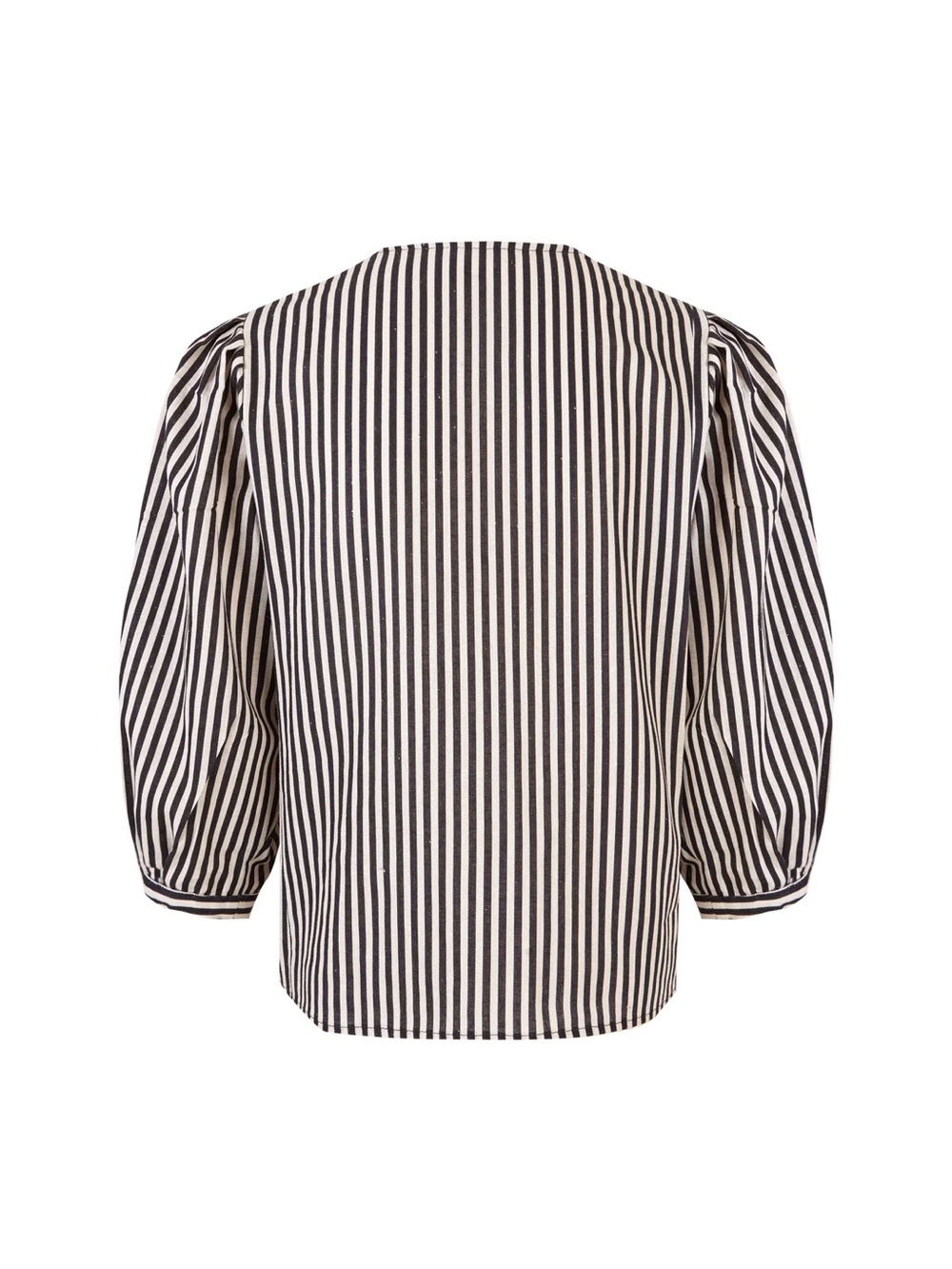 Byan Cotton Linen Embroidered Striped Cinder Blouse Nwt — image 5 of 8
